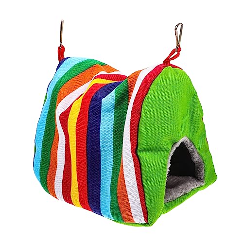 DRESSOOS Vogel Hängematte Reisetasche Für Papageienträger Zubehör Für Vogelkäfige Vogelbetten Großes Papageienspielzeug Taubennest Kuschelhaus Für Papageien Hirse Für Vögel Colorful Stoff von DRESSOOS