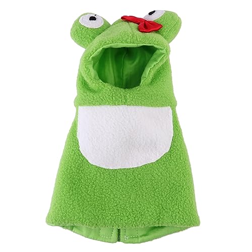 DRESSOOS Vogelkleidung Lustige Papageienkleidung Taubenkleidung Vogelkostüm Vogeltränke für Käfig Vogelaccessoires Vogelzubehör Kleider Vogel-Kleidung Cosplay Vogel-Hoodie Polarfleece Green von DRESSOOS