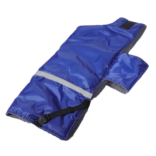 DRESSOOS Waden-Thermoweste Ziegendecken Für Den Winter Winter-kälberdecke Winddichte Kalbslederjacke Wadenbauchschutz Wadendecke Für Kaltes Wetter Schafsdecke Wadenwärmedecke Blue Linoleum von DRESSOOS