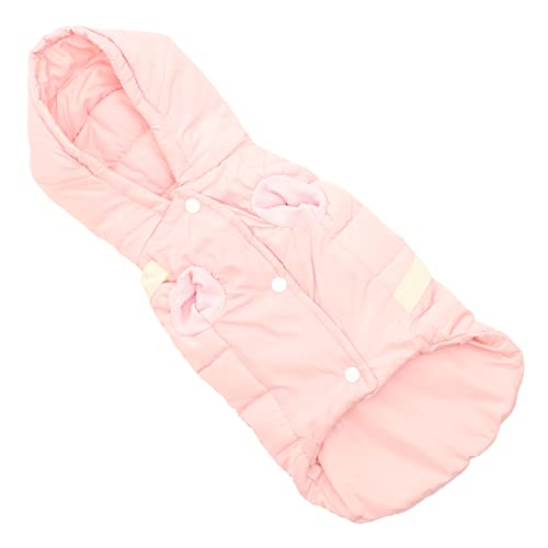 DRESSOOS Wärmende Hundebekleidung Für Den Herbst/Winter Fleece Weste Mit Haltegriff Für Kleine Hunde Und Katzen Tragbar Und Bequem Pink Größe Für Hunde Bis von DRESSOOS