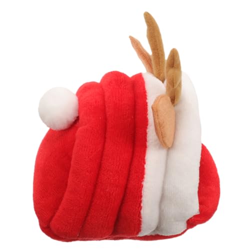 DRESSOOS Weihnachtshamsternest Warmes Hamsterversteck kleine Hamsterhütte Plüsch Hamsterhaus hamsterbett kleintierhaus warme Hamsterhütte Chinchillahaus PP Baumwolle rot von DRESSOOS