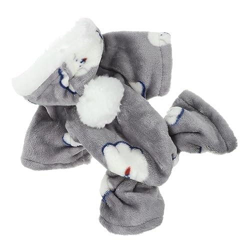 DRESSOOS Welpenmantel Warmhaltende Hundekleidung Hunderegenmantel für kleine Hunde Haustiere hundewintermantel hundemantel Bequeme Hundekleidung dekorative Hundekleidung Baumwolle Grey von DRESSOOS