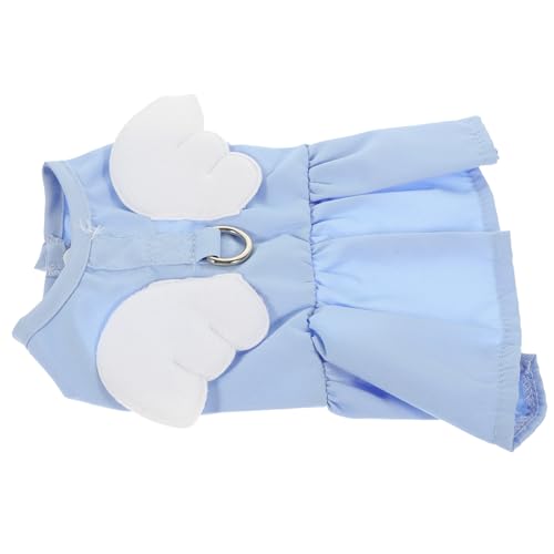 DRESSOOS hundekleidung hundebekleidung Dog Clothes seilchen Haustierkleidung S Katzen-Weihnachtsoutfit Hundewindeln reizendes Welpen-Shirt Sommer-Haustier-Shirt Baumwolle Polyester Sky-Blue von DRESSOOS