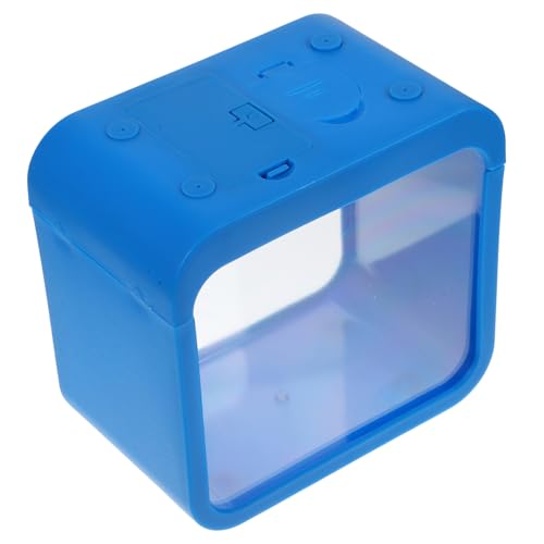 DRESSOOS kreatives Aquarium Stand Fischglas anziehend handhaben LED-Licht für Aquarien Aquarium Mini Mini-Aquarium Fish Tank Mini-Landschaftsaquarium Fall für Fischschlachten Plastik Blue von DRESSOOS