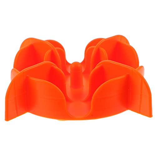 DRESSOOS langsamer Zubringer Suction Cup saugnäpfe Langsamer Futternapf für Hunde Hundekiste Wassernapf Verlangsamung des Hundenapfs Futternapfeinsatz für den Haushalt Kieselgel Orange von DRESSOOS