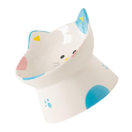 DRESSOOS pet Feeder pet Bowl Katzenfutterbar Katzennapf cat Bowl Nassfutternapf für Katzen Erhöhte Hundenäpfe Futterspender verschleißfester Futternapf Verschleißfester Hundenapf Keramik von DRESSOOS