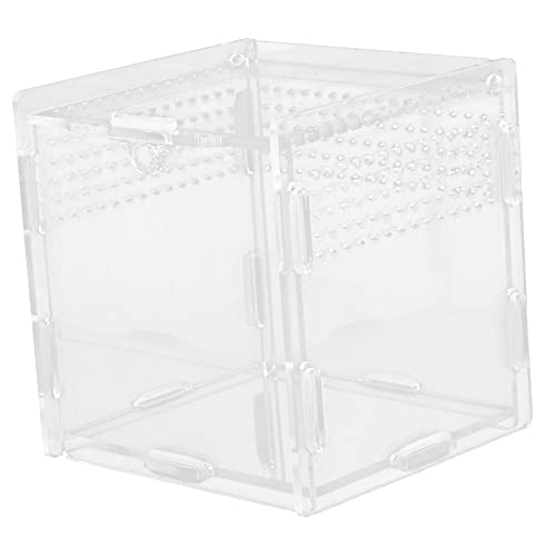 DRESSOOS transparentes Reptilienbecken Tank mit Deckel Käfig Zuchtbecken für Aquarien Hamster Kiste Gecko Terrarium Easy putz Reptilienzuchtbehälter Etuis für die Reptilienhaltung Acryl von DRESSOOS