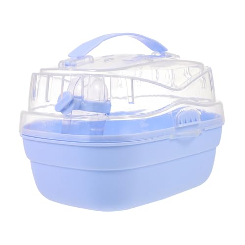 Hamsterkäfig Hamstertransportkäfig Träger für Zwerghamster Kaninchenträger Käfig im Freien Reisetaschen Hamster käfig Hamster cage Hamsterbehälter Rattenträger pp Sky-Blue DRESSOOS von DRESSOOS