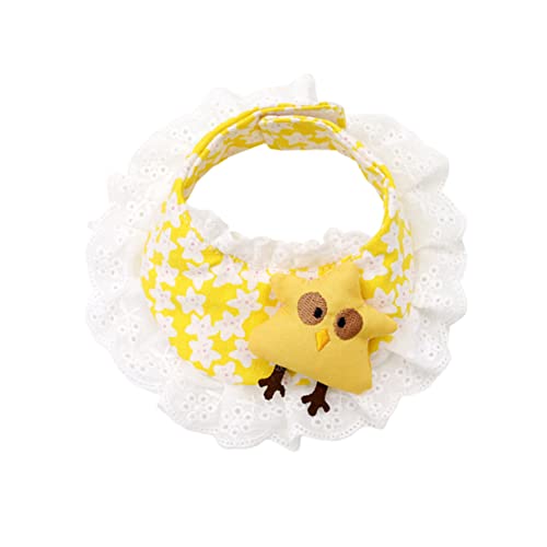 DRESSOOS Hund verkleiden tierische bescherung Halstuch für Hunde hundebekleidung Hundeschal Kragenlätzchen für Haustier Hundelätzchen Hundehalsband Haustier Halskette Yellow von DRESSOOS