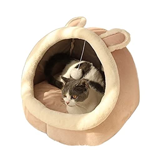 Katzenbett Haustierbett Haustierbett, Süßes Katzenbett, Warmer Haustierkorb, Gemütliches Kätzchen, Liege, Kissen, Katzenhaus, Zelt, Sehr Weich, Hundematte, Tasche, Haustierhaus Hundesofa Schlafen (Co von DRMEE