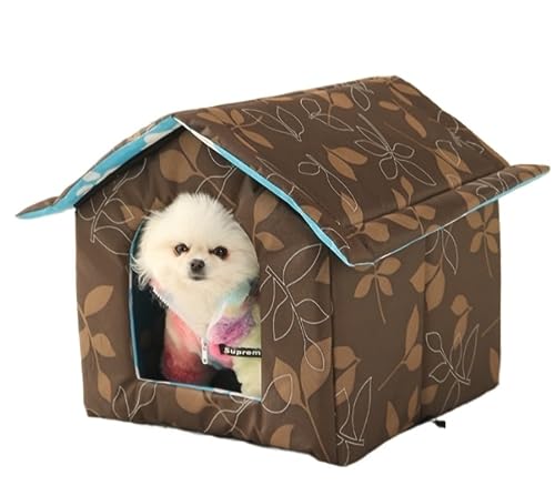 Katzenbett Haustierbett Hundehütte Im Freien, Katzenhaus, Wasserdicht, Für Den Außenbereich, Haustierhaus, Katzenunterschlupf, Katzenhütten Für Katzenbetten Im Freien Hundesofa Schlafen (Color : B, von DRMEE