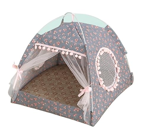 Katzenbett Haustierbett Katzenzelt, Pop-Up-Katzenhaus, Outdoor-Haustiergehege, Zelt, Tragbarer Innen-Laufstall Für Katzen, Kleine Hunde Im Hof Hundesofa Schlafen (Color : D, Size : 48 * 48cm) von DRMEE