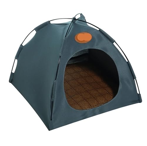 Katzenbett Haustierbett Katzenzelt-Höhlenbett Mit Abnehmbarem Kissen, 2-in-1-Katzen-Hundezelt-Betthaus, Katzennest-Schlafsack Hundesofa Schlafen (Color : B, Size : 40x40x37cm) von DRMEE