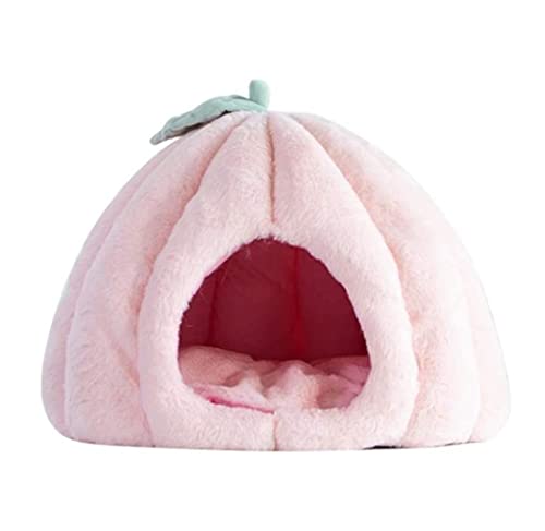 Katzenbett Haustierbett Winter Haustier Nest Warm Schlafsack Welpen Haustier Bett Katze Hund Haus Höhle Zusammenklappbare Warme Welpen Kätzchen Schlafen Bett Hundesofa Schlafen (Color : Rosa, Size : von DRMEE