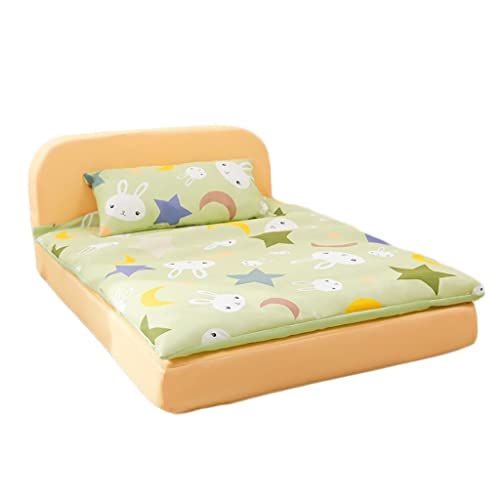 DRYIC Hundebett, Cooles Bett, Teddy, Welpe, abnehmbares und waschbares Katzenbett, Katzenbett, Kätzchen, Heimtierbedarf (Yellow Large) von DRYIC