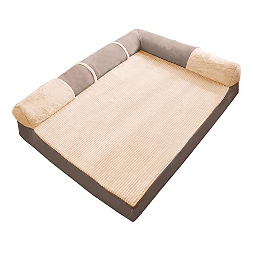 DRYIC Hundebett, Hundebett für mittelgroße Hunde, Hundebett, Angst-Komfort-Haustierbett mit maschinenwaschbarem Bezug (80 * 60 * 16) von DRYIC