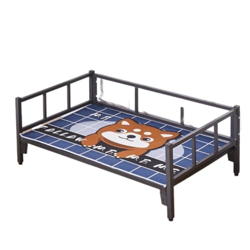 DSNMTZW Hundeliege Katzenbett Haustierbett Hundebett Kleiner Hund Mittelgroßer Hund Katzenbett Hundebett Über dem Boden Feuchtigkeitsfestes Feldbett Haustierbett(B:Black,L-100 * 60CM) von DSNMTZW