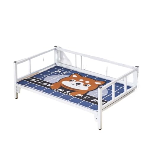 DSNMTZW Hundeliege Katzenbett Haustierbett Hundebett Kleiner Hund Mittelgroßer Hund Katzenbett Hundebett Über dem Boden Feuchtigkeitsfestes Feldbett Haustierbett(B:White,XL-120 * 67CM) von DSNMTZW