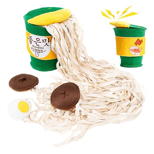 Plüsch-Hundespielzeug, Ramen Cup Bubble Bucket Hundespielzeug, kreative Leckerli-Dosierung Hunde-Puzzle-Spielzeug, langlebiges Plüsch-Hundespielzeug mit weich, geeignet für kleine und mittelgroße von DSOPV