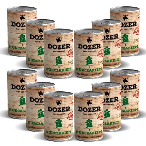 1250g Hundefutter Dozer Premium Nassfutter getreidefrei Dosen Rind/Huhn (12 x 1250, Huhn) von DTP-SOFT