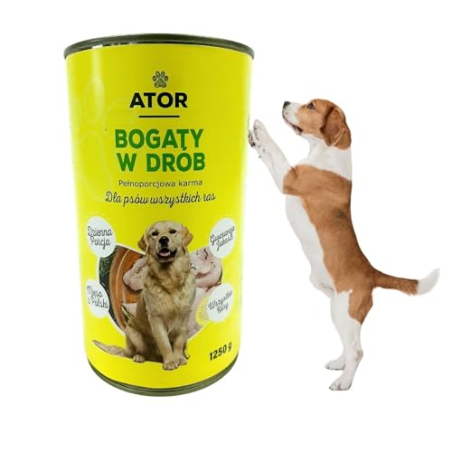 1250g Hundefutter Nassfutter alle Rasse Geflügel Futter für Hunde TOP Futter (x10) von DTP-SOFT