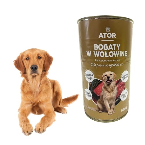 1250g Hundefutter Nassfutter alle Rasse Rind Futter für Hunde TOP Qualität (x10) von DTP-SOFT