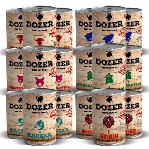 24 x 400g Katzenfutter Nassfutter Dozer Premium für Katzen Mix Geschmacksmischung von DTP-SOFT