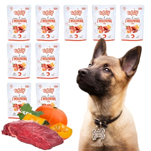 300g Hundefutter Rind Nassfutter hoher Fleischanteil Premium Hund (12 x 300g) von DTP-SOFT