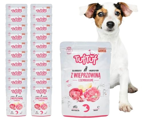 300g Hundefutter Schwein Nassfutter hoher Fleischanteil Premium (24 x 300g) von DTP-SOFT