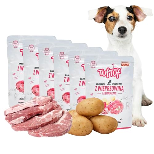 300g Hundefutter Schwein Nassfutter hoher Fleischanteil Premium (6 x 300g) von DTP-SOFT