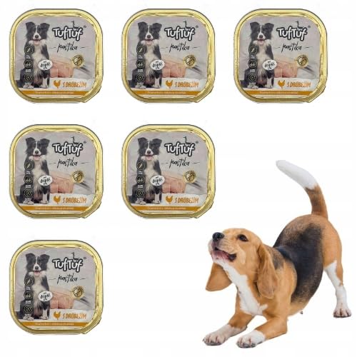 300g Pastete Hundefutter Nassfutter Aluschale Huhn hohe Qualität (x6) von DTP-SOFT