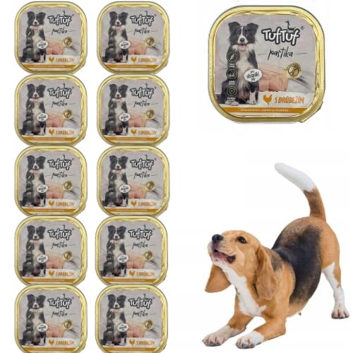300g Pastete Hundefutter Nassfutter Aluschale Huhn hohe Qualität (x12) von DTP-SOFT