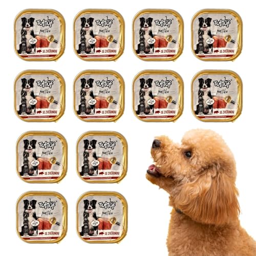 300g Pastete Hundefutter Nassfutter Aluschale Wildfleisch hohe Qualität (x12) von DTP-SOFT