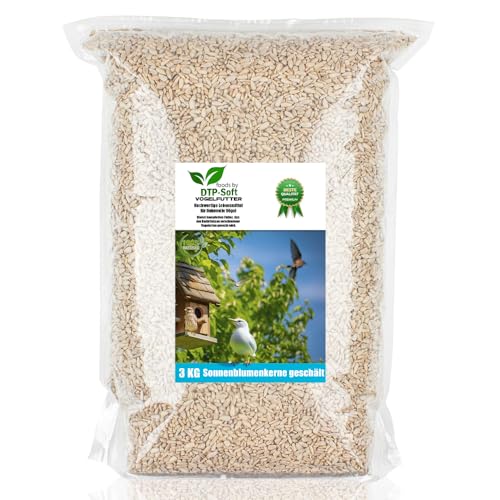 3kg Sonnenblumenkerne geschält Streufutter Vogelfutter Vögel Wildvögel Sonnenblumen im Doypack (3 kg) von DTP-SOFT