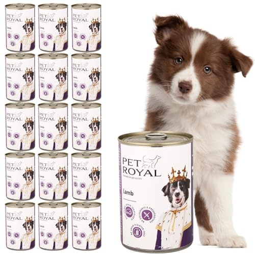 400g Hundefutter Pet Royal Lamm oder Kalb Premium Nassfutter getreidefrei Dose (24 x 400g, Lamm) von DTP-SOFT