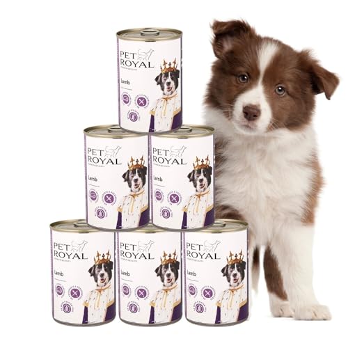 400g Hundefutter Pet Royal Lamm oder Kalb Premium Nassfutter getreidefrei Dose (6 x 400g, Lamm) von DTP-SOFT