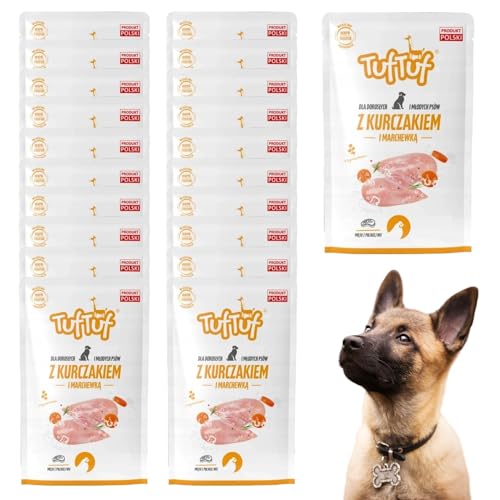 Hundefutter Huhn Nassfutter hoher Fleischanteil Premium Hund (24 x 300g) von DTP-SOFT