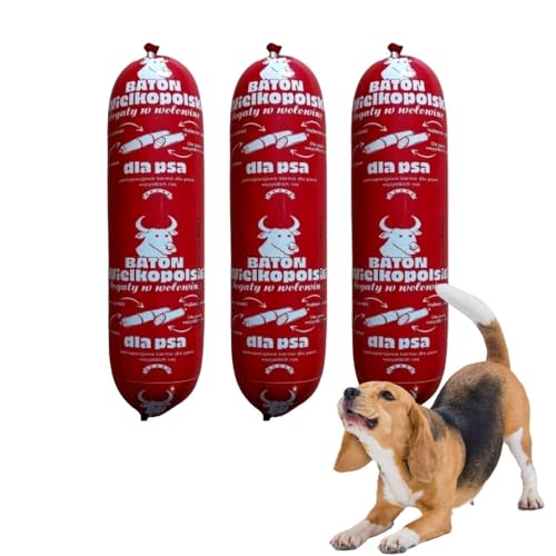 Hundefutter Wurst | Hundewurst | Hundefutter Riegel Nassfutter Premium Rind getreidefrei alle Rassen (20 x 900g) von DTP-SOFT