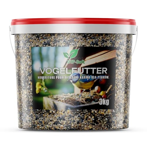 Vogelfutter Streufutter Wildvogelfutter 4 Jahreszeiten Vögel Eimer (3KG) von DTP-SOFT