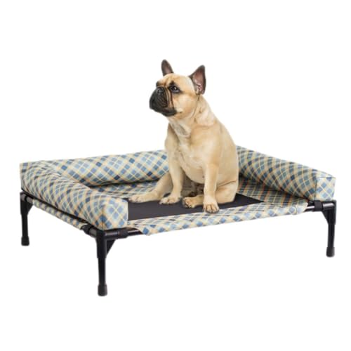 DTQBYOY Haustierbett Katzenbett, Feldbett, universell for alle Jahreszeiten, abnehmbar und waschbar vom Boden, Sommer-Haustierbedarf, Hundebett Hund Haustierbett(E,L-107 * 76 * 18cm) von DTQBYOY