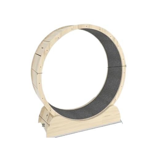 DTQBYOY Katzenlaufrad Katzensport Laufrad aus Holz for Katzen, Laufband for Haustiere, Fitness, rundes Rad, Spielzeug aus Holz, leise Rolle Cat Wheel(M) von DTQBYOY