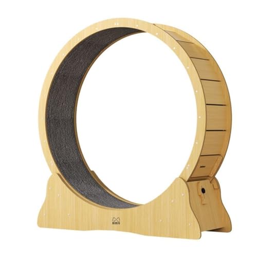 DTQBYOY Katzenlaufrad Laufband for Katzen, Fitness-Roller, leises Sport-Laufrad, Möbel, hohe Faserplatte, Katzenklettergerüst, Katzenspielzeug Cat Wheel(L) von DTQBYOY