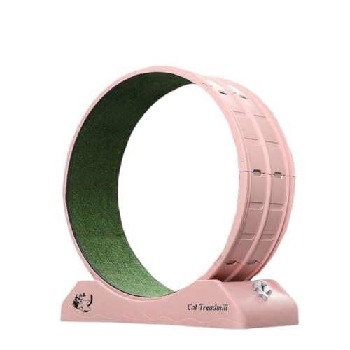 DTQBYOY Katzenlaufrad Laufband for Katzen, Leise, Roller, for Die Gewichtsabnahme Bei Katzen, Haustierspielzeug, Rad, Klettergerüst for Katzen, Fitness-Laufrad for Kleine Haustiere Cat Wheel(Pink) von DTQBYOY