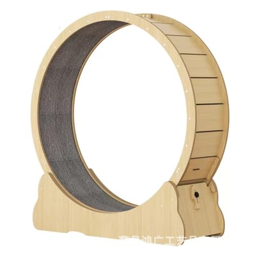 DTQBYOY Katzenlaufrad Laufband for Katzen aus Holz, for Zuhause, Katzensport, Laufrad, Fitnessbedarf for Haustiere, Läufer aus Holz, Spielzeug for Zuhause und drinnen Cat Wheel(L) von DTQBYOY