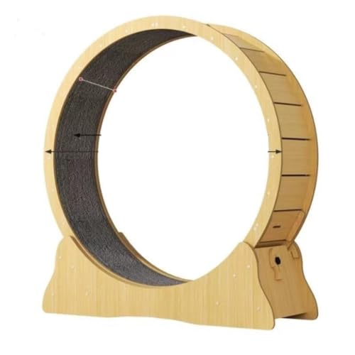 DTQBYOY Katzenrad Katzenklettergerüst Spielzeug Leises Katzenlaufband Katzenlaufrad Sportrolle Holz Laufband for Haustiere Laufrad Katzen von DTQBYOY