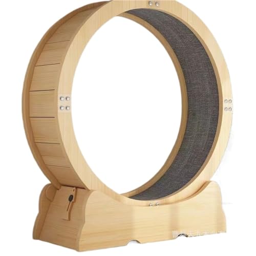 DTQBYOY Katzenrad Laufband for Katzen Aus Holz, Laufband for Haustiere, Sport-Laufband, Rundlaufbahn, Laufrad for Katzen Laufrad Katzen(B,XL) von DTQBYOY