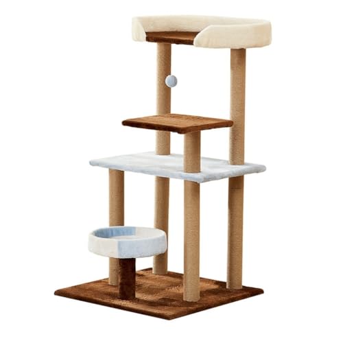 DTQBYOY Katzenspielzeug Cat Climbing Frame Brown Cat Multi-Layer Cat Climbing Frame Cat Nest Cat Climbing Column Cat Ball Pet Toy Katzenspielplatz von DTQBYOY