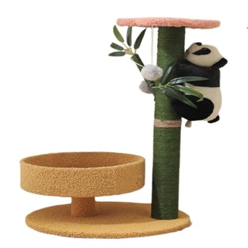 DTQBYOY Katzenspielzeug Cat Supplies Katzenkratzbaum, Verschleißfeste Katzensprungplattform Mit Nest Und Stabilem Katzenklettergerüst Katzenspielplatz(Brown) von DTQBYOY