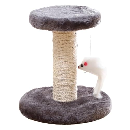 DTQBYOY Katzenspielzeug Katze Klettergerüst Doppelschicht Sisal Katzenkratzbrett Katze Springplattform Krallenschleifen Katzenspielzeug Zubehör Katzenspielplatz(Gray) von DTQBYOY