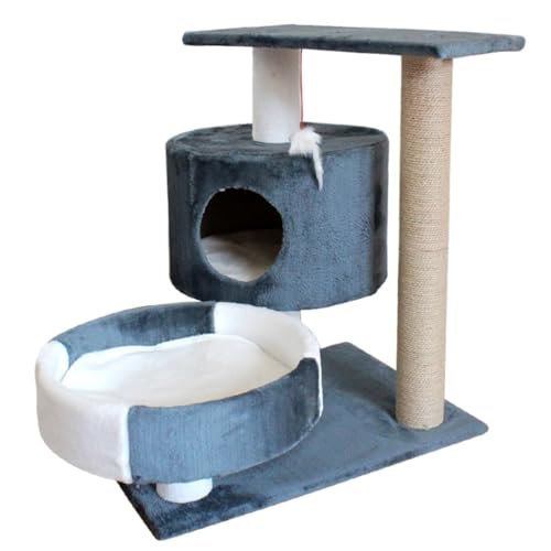 DTQBYOY Katzenspielzeug Katzen-Klettergerüst, Katzen-Klettergerüst, Katzen-Klettergerüst, Katzennest, Katzenbaum, Hanfseil, Katzenkratzbrett/-pfosten Katzenspielplatz(B) von DTQBYOY